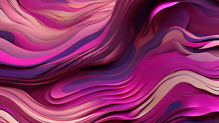 3D Abstract Magenta background with Waves. abstract painted waves painting texture colorful background. abstract colorful background