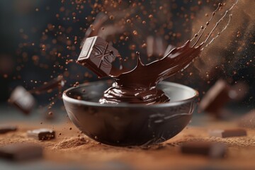 Chocolate custard splash