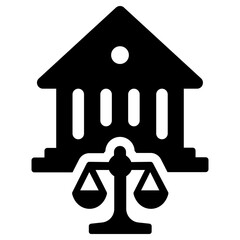 courthouse icon, simple vector design