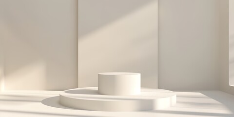 Round pedestal for product showcase