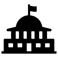 government icon, simple vector design