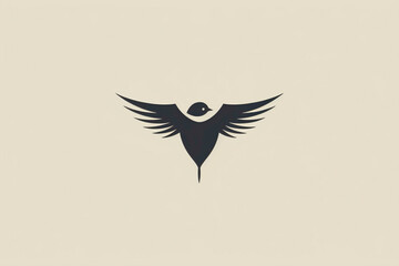 Minimalist sparrow icon, with clean lines and subtle details, symbolizing simplicity and resilience.