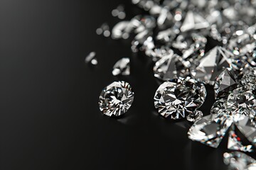 Diamonds on black background