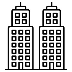 tower icon, simple vector design - obrazy, fototapety, plakaty