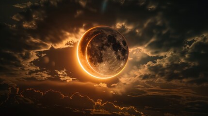 Solar eclipse on black background, solar eclipse wallpaper, solar eclipse background, 