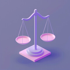 Balance scale as legal symbol of fairness and justice, consumer rights day anti-counterfeiting and rights protection concept illustration