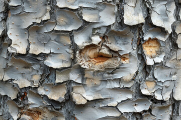 A captivating close-up of a birch tree's bark