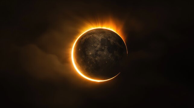 Solar eclipse on black background, solar eclipse wallpaper, solar eclipse background, 