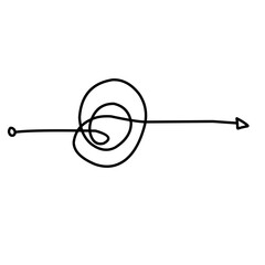 Knot arrow line thought