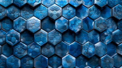 Geometric Patterns: A vector pattern composed of hexagons arranged in a honeycomb structure