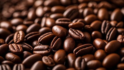 Obraz premium Coffee beans in closeup ready for a brew
