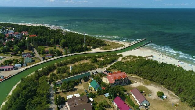 Panorama Port Baltic Sea Rowy Morze Baltyckie Aerial View Poland