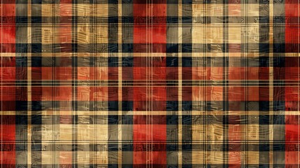 Textile Patterns: A vector illustration of a tartan plaid pattern on textile