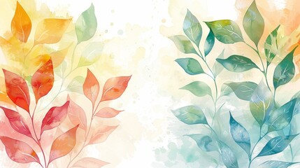 Watercolor Borders: An elegant border design with a watercolor effect