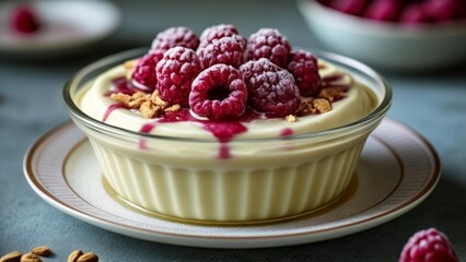  Delicious raspberry dessert ready to be savored