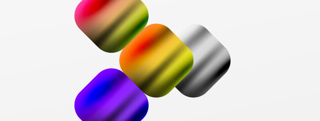 Metallic fluid color with geometric abstract shapes. Vector Illustration For Wallpaper, Banner, Background, Card, Book Illustration, landing page