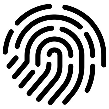 fingerprint icon, simple vector design