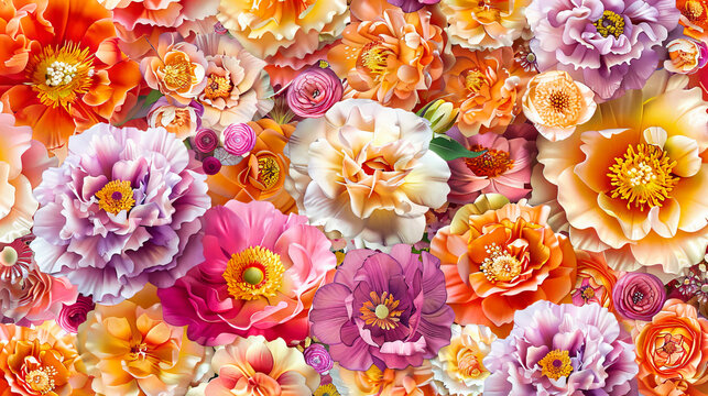 Elegant Floral Pattern, Watercolor Roses and Summer Blossoms, Vintage Bouquet Design, Artistic Background