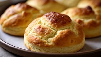  Deliciously goldenbrown homemade biscuits - obrazy, fototapety, plakaty