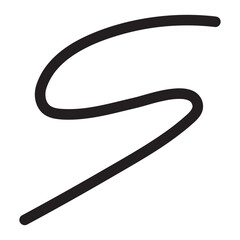 Swirly line doodle vector. 11:11