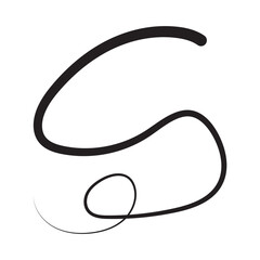 Swirly line doodle vector. 11:11