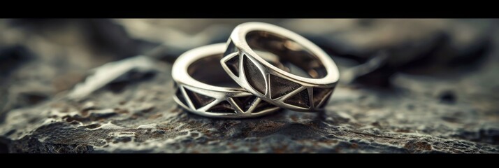 Elegant 925 sterling silver ring design on a soft backdrop. A luxurious and intricately designed ring stands out against a creamy, soft background, bathed in gentle light