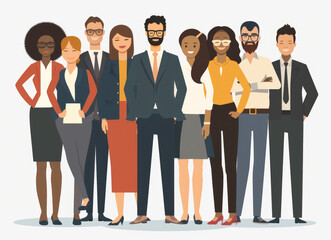 An illustration of diverse people from various ethnicities, including both men and women with a range of skin tones in a flat vector style