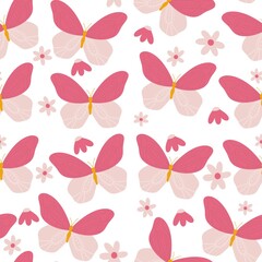 seamless pattern with butterflies