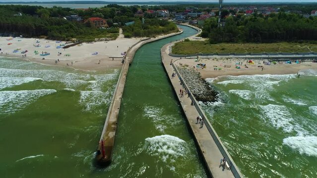 Port Baltic Sea Rowy Morze Baltyckie Aerial View Poland