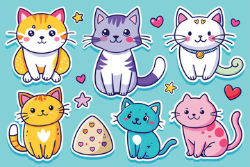 cute-hand-drawn-cats-variations-stickers v.eps