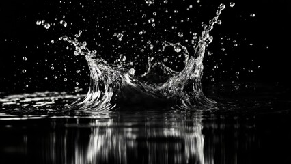  Energetic splash of water in motion