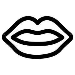 mouth icon, simple vector design