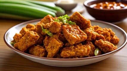  Deliciously crispy chicken bites ready to be savored