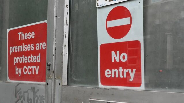 No Entry, CCTV, London, United Kingdom