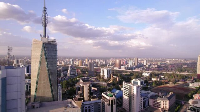Drone shot of Nairobi from Upperhill