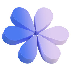 Gradient textured Abstract 3D object geometry shape