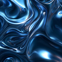 Fototapeta premium Abstract highly detailed blue metallic background.