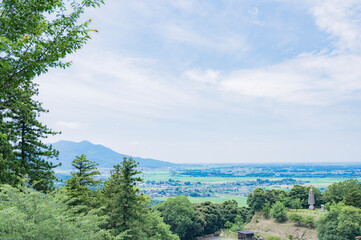 Obraz premium 茨城 雨引観音から望む関東平野