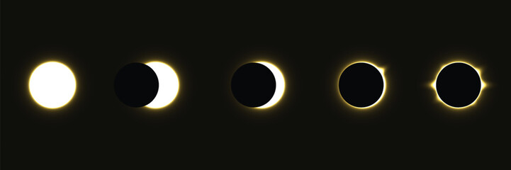 lunar eclipse Illustration background. Total lunar eclipse vector illustration - obrazy, fototapety, plakaty