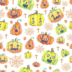 Halloween seamless pattern background.