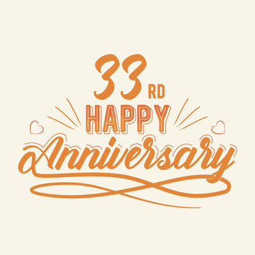 33rd Happy Anniversary greeting, Thirty Three Years Anniversary Celebration