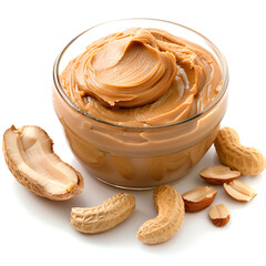 peanut butter on a white background