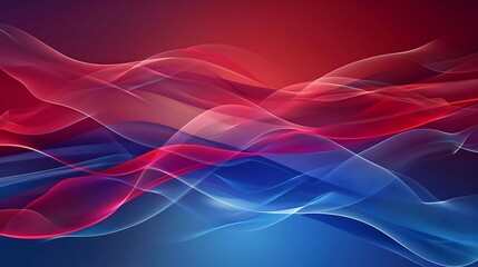 Abstract red and blue waves background
