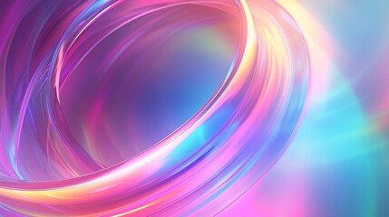 Abstract spectrum holographic background with circle a trendy colorful backdrop in pastel neon color