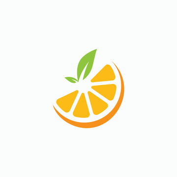 Orange logo design symbol. Vector illustration