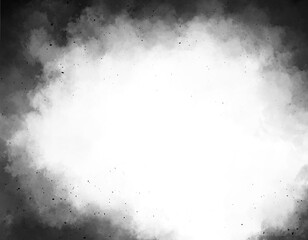抽象的な黒色の霧煙のテクスチャ背景素材/飛沫・背景透過　2