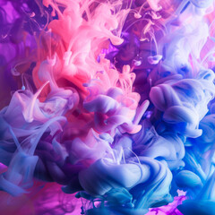 Fototapeta premium Abstract colorful ink in water, fluid color explosion, high resolution photography