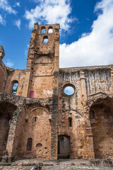 Ruin of the abbey of Alet les Bains in the south of France in Cathar country - 781795137