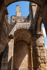Ruin of the abbey of Alet les Bains in the south of France in Cathar country