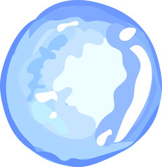 Blue diamond illustration on transparent background.
